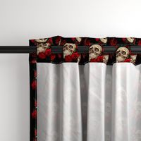 skull and roses