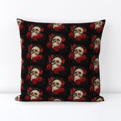 skull and roses