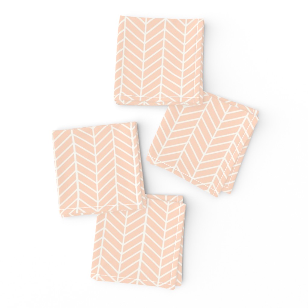 Blush Peach Arrow Feather pattern