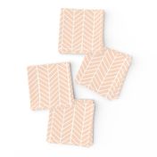 Blush Peach Arrow Feather pattern