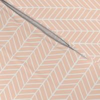 Blush Peach Arrow Feather pattern