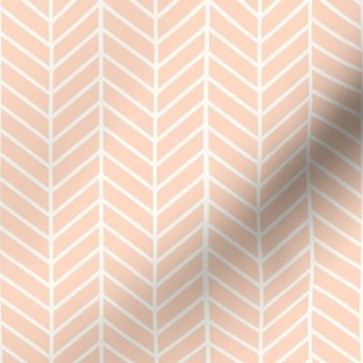 Blush Peach Arrow Feather pattern
