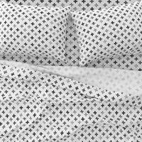 Swiss Cross Pattern - Grey on white