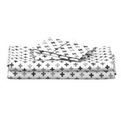 Swiss Cross Pattern - Grey on white