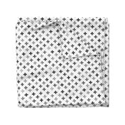 Swiss Cross Pattern - Grey on white