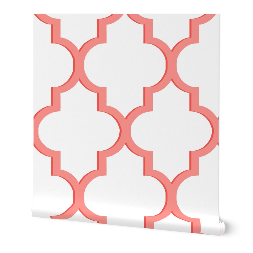 Dimensional Quatrefoil in Coral