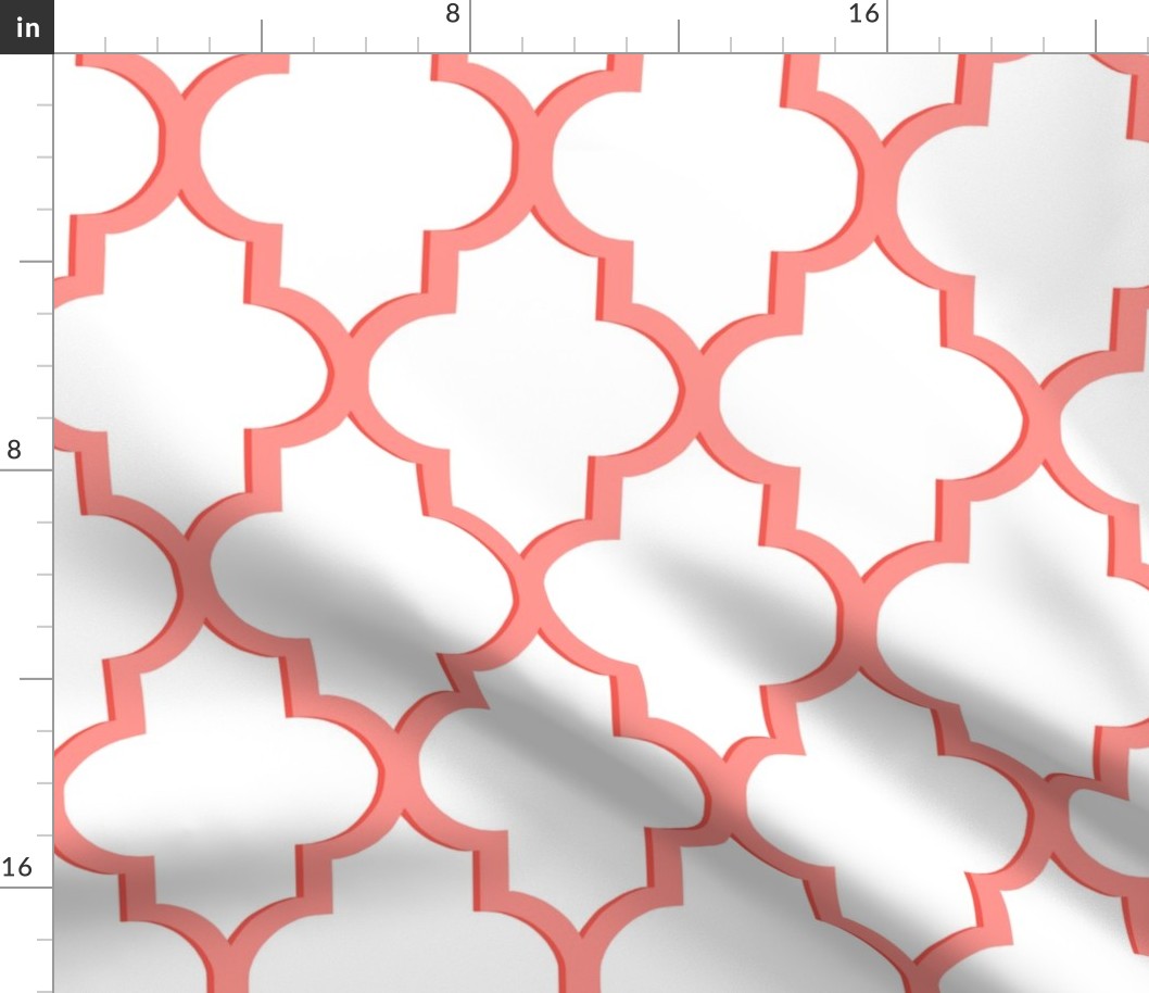 Dimensional Quatrefoil in Coral