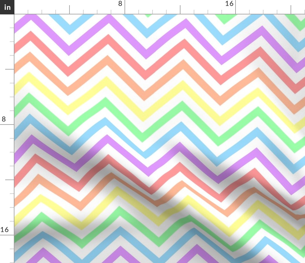 Pastel Rainbow Chevrons