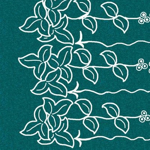 Herb border -12 inch - white-lines-dkgreenblue-pattern-12x60-rotate