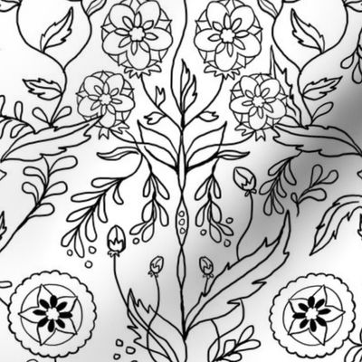 Floral Coloring Book