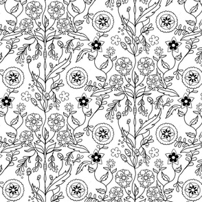 Floral Coloring Book