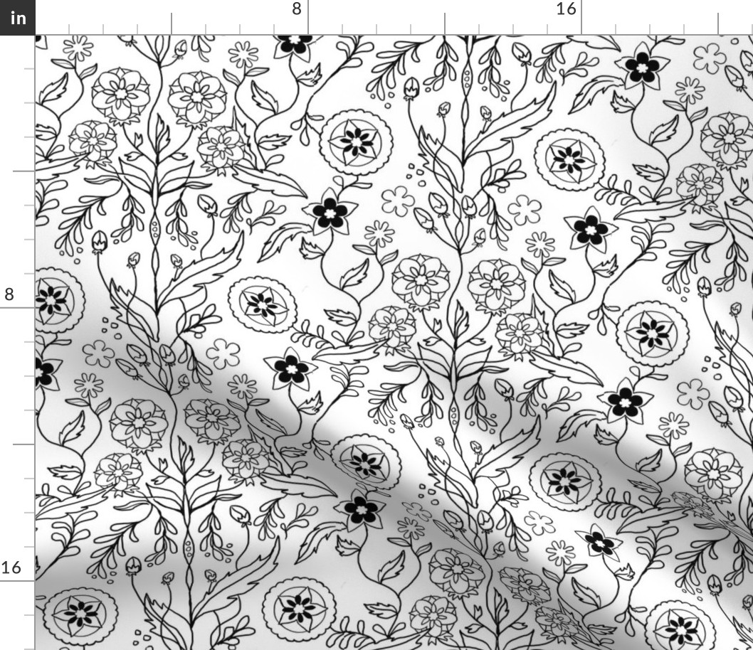 Floral Coloring Book