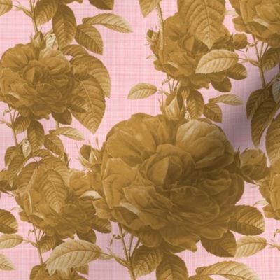 Redoute' Rose ~ Riot of Gilt ~ Dauphine ~ Linen