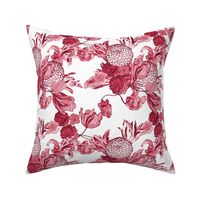 Mid Century Floral ~ Claret