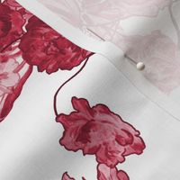 Mid Century Floral ~ Claret