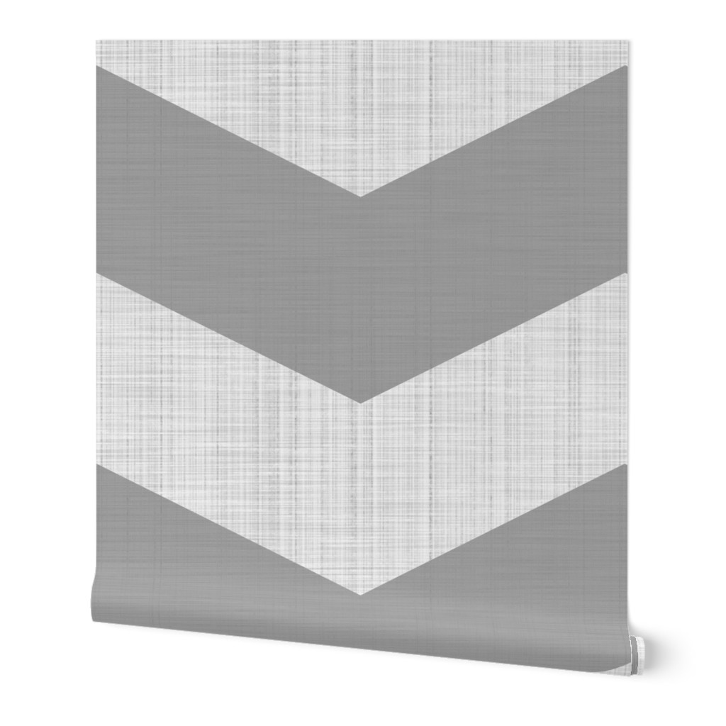 Linen Luxe ~ Chevrons ~ Modern Cottage ~ Pewter and White