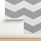 Linen Luxe ~ Chevrons ~ Modern Cottage ~ Pewter and White