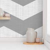 Linen Luxe ~ Chevrons ~ Modern Cottage ~ Pewter and White