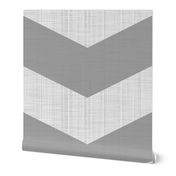 Linen Luxe ~ Chevrons ~ Modern Cottage ~ Pewter and White