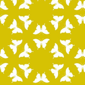 Butterfly Silhouette Mustard