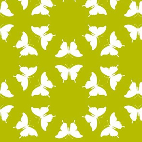Butterfly Silhouette Spring Green