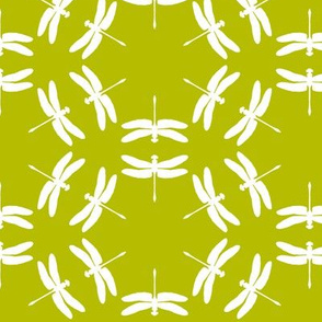 Dragonfly Silhouette Spring Green