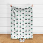 Gray, mint and cream triangles