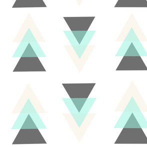 Gray, mint and cream triangles