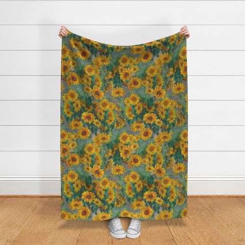 Floral Sheet Set By Weavingmajor jumbo Monet/'s Sunflowers Summer Sunflowers  Sheet Set  with Spoonflower Fabrics
