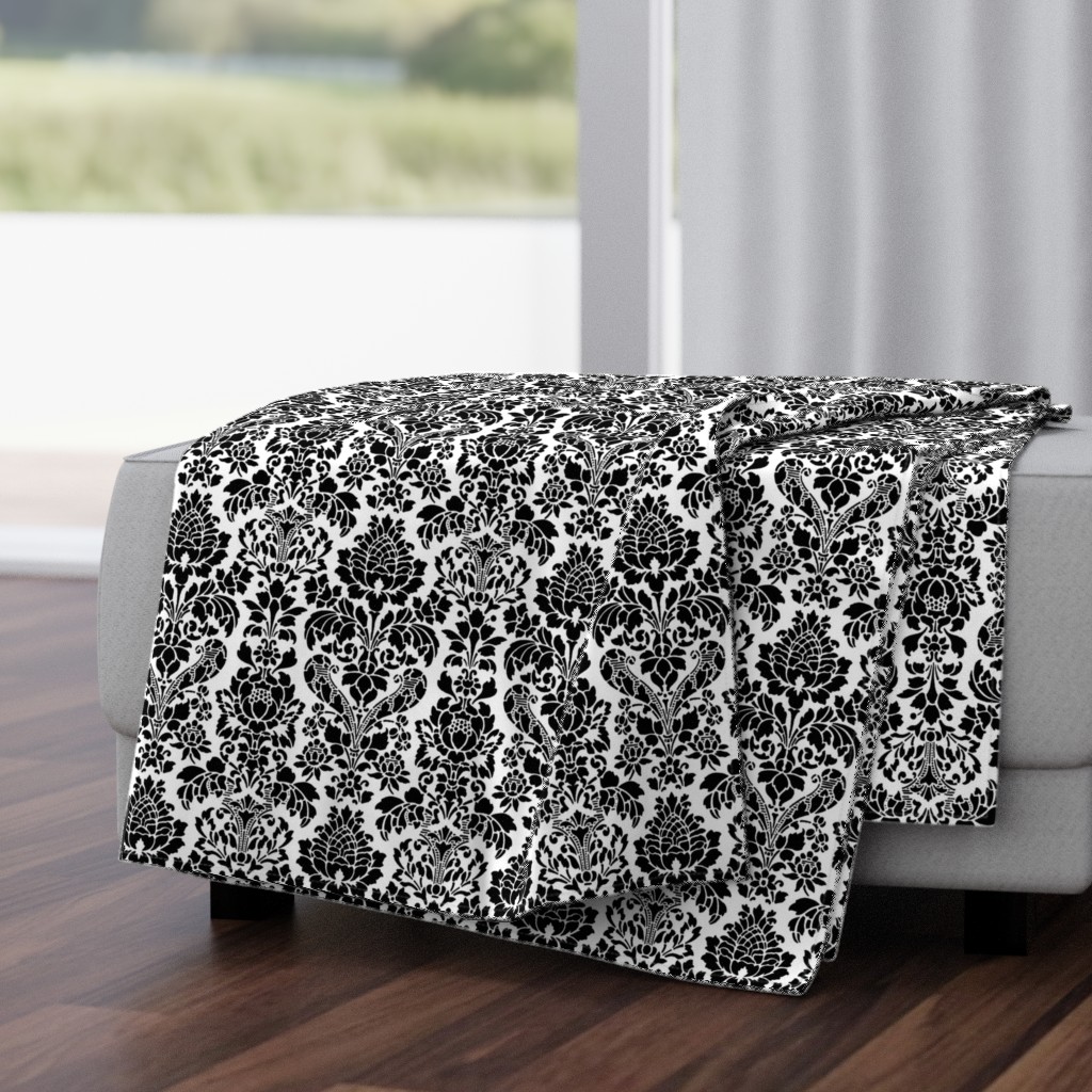 Balmoral Damask ~ Black and White