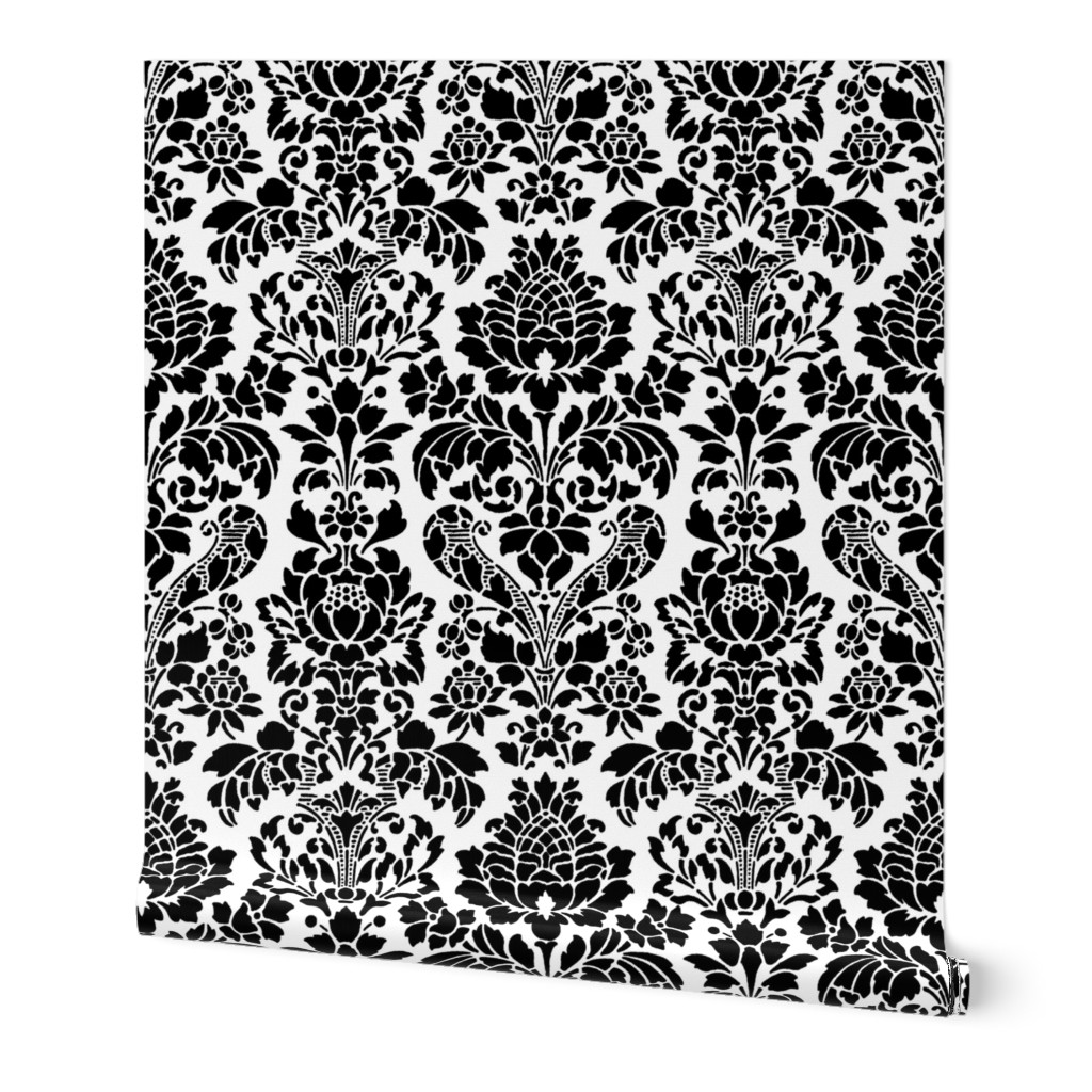 Balmoral Damask ~ Black and White