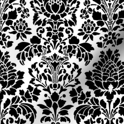 Balmoral Damask ~ Black and White