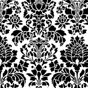 Balmoral Damask ~ Black and White