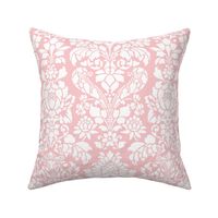 Balmoral Damask ~ White on Dauphine