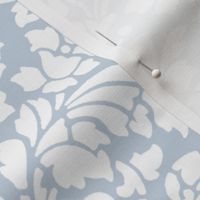 Balmoral Damask ~ White on Versailles Fog
