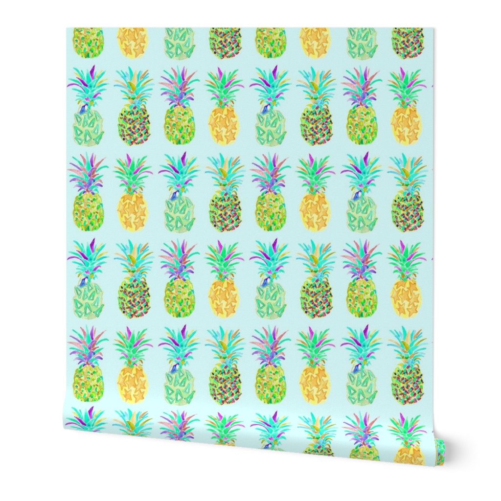 pineapples blue mini