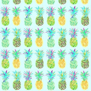 pineapples blue mini