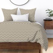 Large Chevron in Cream on Linen