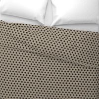 Large Dots in Black on Linen
