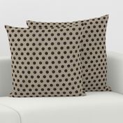 Large Dots in Black on Linen