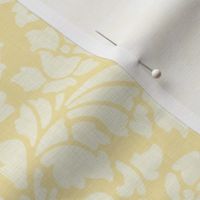 Balmoral Damask ~ Linen Luxe ~ White on Trianon Cream