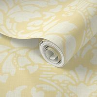 Balmoral Damask ~ Linen Luxe ~ White on Trianon Cream