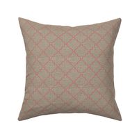 Moroccan Tile in Pink on Linen