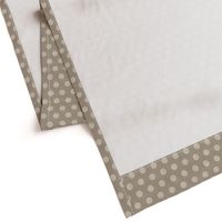 Large Dots in Cream on Linen