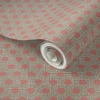 Dots in Pink on Linen