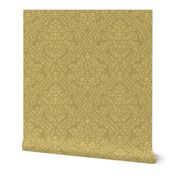 Windsor Damask ~ Provence ~Linen Luxe ~ Rococo Gold and Bayberry