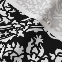 Windsor Damask ~ White and Black