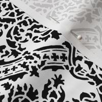 Windsor Damask ~ Black and White