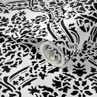 Windsor Damask ~ Black and White