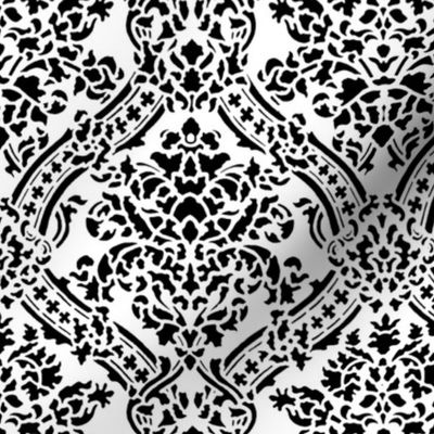 Windsor Damask ~ Black and White